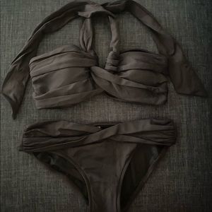 Navy Blue Seafolly Bikini Set with Versatile Top.